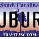 NCAA Auburn Tigers License Plate State Background Metal Tag  "U.S.A." S Carolina