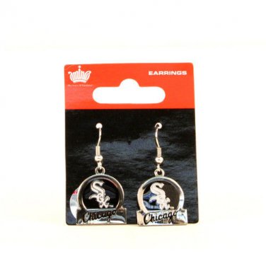 MLB Chicago White Sox Dangle Earrings - Circle/Bar Style Aminco Fisk