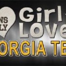 NCAA This Girl Loves Georgia Tech Tag  License Plate Yellow Jackets Metal Car