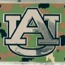 NCAA AUBURN TIGERS  CAMO EMBOSSED LICENSE PLATE  METAL  AUTO TRUCK CAR