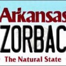 NCAA Razorbacks License Plate State Background Metal Tag College Arkansas U.S.A."