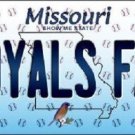 MLB Kansas City Royals Fan License Plate State Background Metal Tag U.S.A. Auto