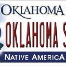 NCAA Cowboys  License Plate State Background Metal Tag Oklahoma State U.S.A."