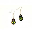 NCAA Oregon Ducks Licensed Teardrop Style Dangle Earrings Team Silver