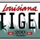 NCAA Tigers License Plate State Background Metal Tag LSU Baton Rogue  U.S.A."