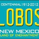 NCAA New Mexico Lobos License Plate Novelty Metal State Background Sign Auto New