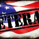 VETERAN AMERICAN FLAG WHOLESALE METAL NOVELTY LICENSE PLATE