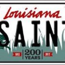 NFL New Orleans Saints  Novelty Metal License Plate State Background Car Truck