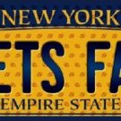 NFL New York Jets Fan License Plate Metal Novelty State Background Auto Namath