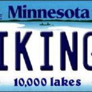 NFL Minnesota Vikings Novelty Metal License Plate State Background Car Truck