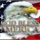 GOD BLESS AMERICA EAGLE NOVELTY WHOLESALE METAL LICENSE PLATE  USA AUTO SIGN