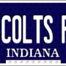NFL Indianapolis Colts Fan License Plate Metal Novelty State Background Blue New