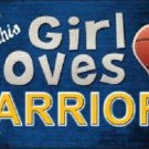 NBA This Girl Loves Her Warriors Tag License Plate Metal Car Golden State Curry