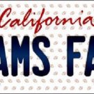 NFL Los Angeles Rams Fan License Plate Metal Novelty State Background Auto Gurly
