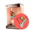 NCAA Louisville Cardinals Pint Glass and Coasters Set -  Licensed Team Bareware