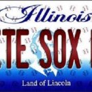 MLB Chicago White Sox Fan License Plate State Background Metal Tag "U.S.A." Auto