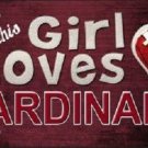 NFL This Girl Loves Her Cardinals Tag  License Plate Metal Car Truck Arizona