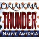 NBA OKC Thunder Fan License Plate State Background Metal Tag U.S.A. Auto