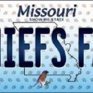 NFL Kansas City Chiefs Fan License Plate Metal Novelty State Background Auto