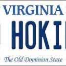 NCAA Va Tech "Go Hokies" License Plate Novelty Metal State Background  Auto
