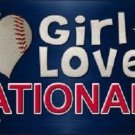 MLB This Girl Loves Her Nationals License Plate Tag Metal Car Truck Washington