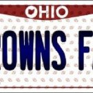 NFL Cleveland Browns Fan License Plate Metal Novelty State Background Auto New