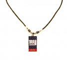 NFL New York Giants Necklace Diamond Plate Rope Gridiron Super Bowl Beckham New
