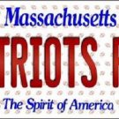 NFL Patriots Fan License Plate Auto Metal New England State Background Brady