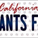 MLB San Francisco Giants Fan License Plate Novelty Metal  State Background New