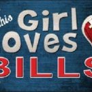 NFL This Girl Loves Her Bills Tag  License Plate Metal Car Truck Buffalo