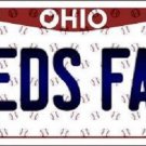 MLB Reds Fan License Plate Novelty Metal State Background Cincinnati Auto