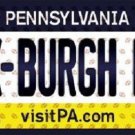 NFL Sixburgh  Steelers Fan License Plate Novelty Metal State Background Auto