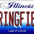 Route 66 Springfield Illinois License Plate Novelty Metal State Background Tag