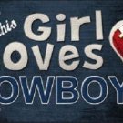 NFL This Girl Loves Her Cowboys Tag  License Plate Metal Car Truck Dallas