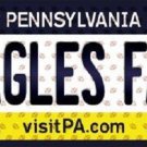 MLB Philadelphia Fan Eagles Novelty Metal License Plate State Background Auto