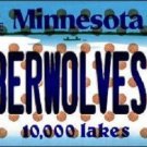 NBA Minnesota Timberwolves Fan License Plate State Background Metal Tag U.S.A.