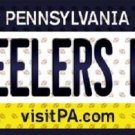 NFL Steelers Fan License Plate Novelty Metal Pittsburgh State Background Auto