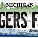 MLB Tigers Fan License Plate Novelty Metal State Background Detroit Auto