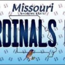 MLB St. Louis Cardinals Fan License Plate Novelty Metal State Background Auto