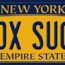 MLB New York Yankees "Sox Suck" Novelty Metal License Plate State Background
