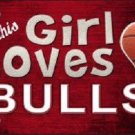NBA This Girl Loves Her Bulls License Plate Tag Metal Car Chicago Truck New