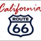 Route 66 California License Plate Novelty Metal State Background Auto Tag Sign