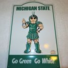 NCAA Michigan State Spartans Retro Tin Sign Wall Bar Decor 17.5" H x 11.5" W