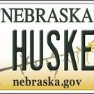 NCAA Go Huskers  License Plate Nebraska State Background Metal Tag  U.S.A."