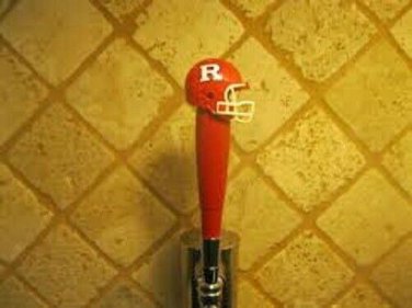 NCAA Rutgers Scarlet Knights Tap Handle Kegerator Football Beer Keg Red Wood