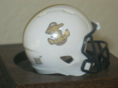 NCAA Navy Midshipman Custom Speed Pocket Pro Helmet Mascot Military Logo White