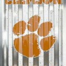 NCAA CLEMSON TIGERS CORRUGATED METAL SIGN TIN RETRO 12" X 18" ACC WALL ART