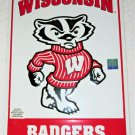 NCAA Wisconsin Badgers Retro Tin Sign Man Cave Wall Bar Decor 17.5" H x 11.5" W