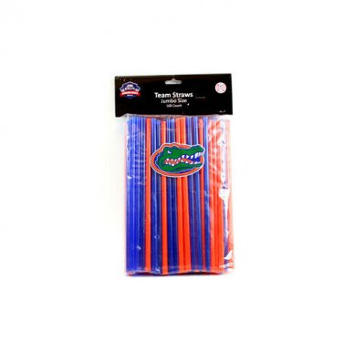 NCAA Florida Gators Team Straws 100 Count Orange Blue Tailgates Grads Party UF