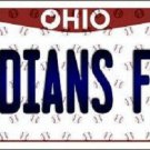 MLB Cleveland Indians Fan License Plate State Background Metal Tag "U.S.A." Auto
